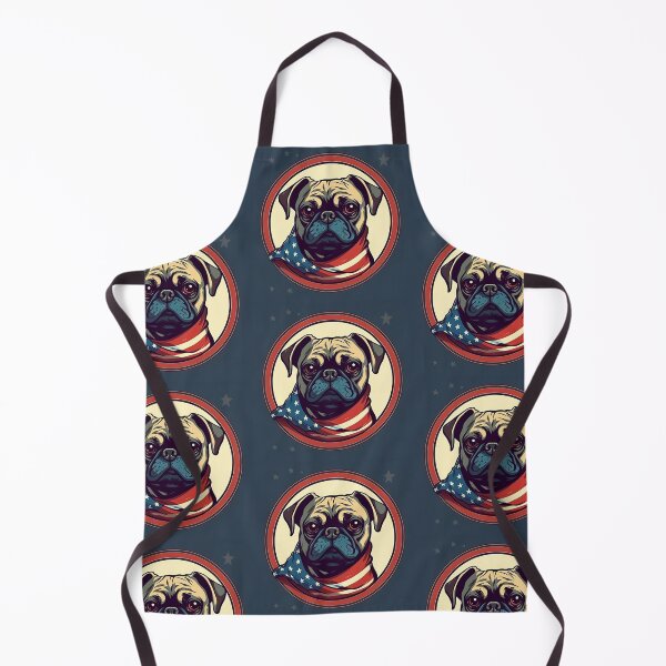 Item preview, Cute Pug Dog Red White Blue Patriotic American Flag 4th of July designed and sold by Lovedogz4life.