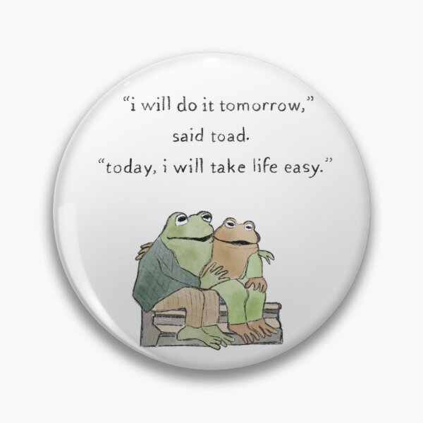 Item preview, Frog and Toad Illustration: Today, I Will Take Life Easy  designed and sold by sumayalovesyou.