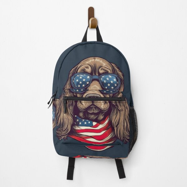 Item preview, Cocker Spaniel Dog with SunGlasses Red White Blue Patriotic American Flag 4th of July designed and sold by Lovedogz4life.