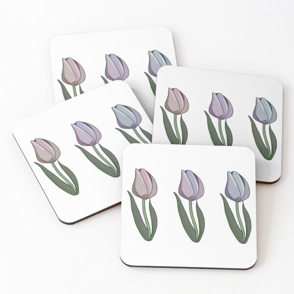 Item preview, Toned-down pastel tulips designed and sold by wonderxwander.