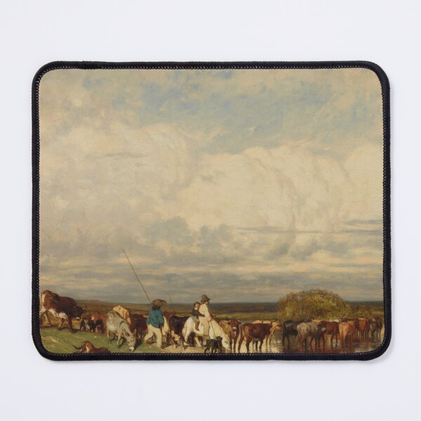 Item preview, Cows Crossing a Ford | Jules Dupre | 1836 Farm Life Art designed and sold by CJET.