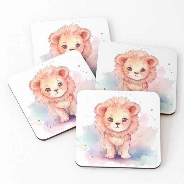 Item preview, Cute Watercolor Lion Cub designed and sold by Jdelgado813.