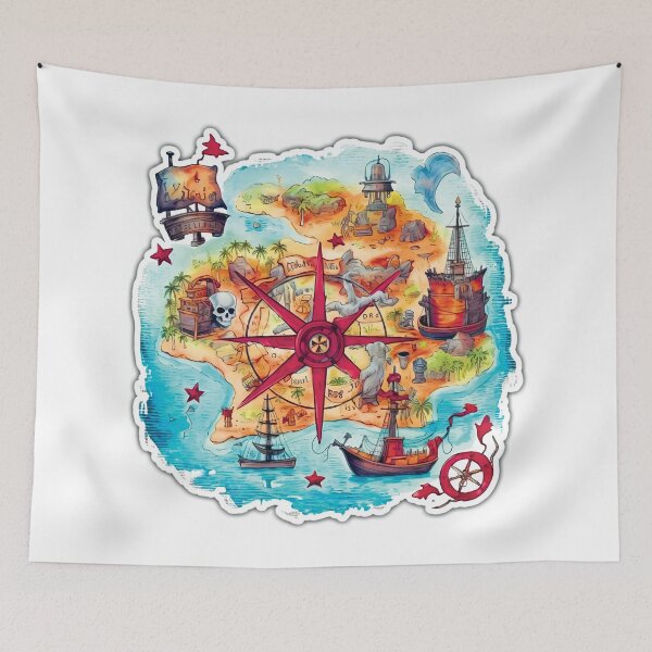 Item preview, Pirate Treasure Map designed and sold by Rickie Pauley.
