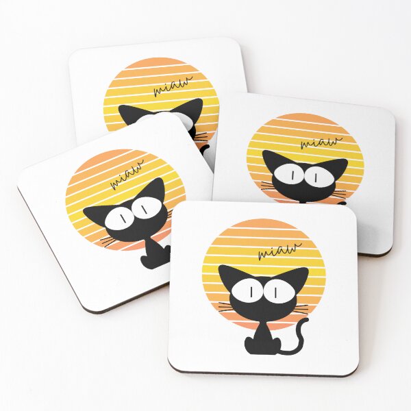 Item preview, Cute Cat With Retro Colorful  sunburst Background designed and sold by alaasobhi.