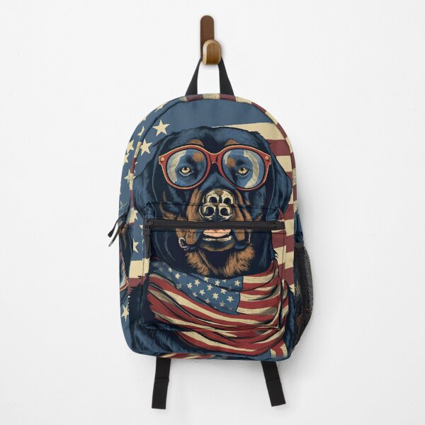 Item preview, Rottweiler with SunGlasses Red White Blue Patriotic American Flag 4th of July designed and sold by Lovedogz4life.