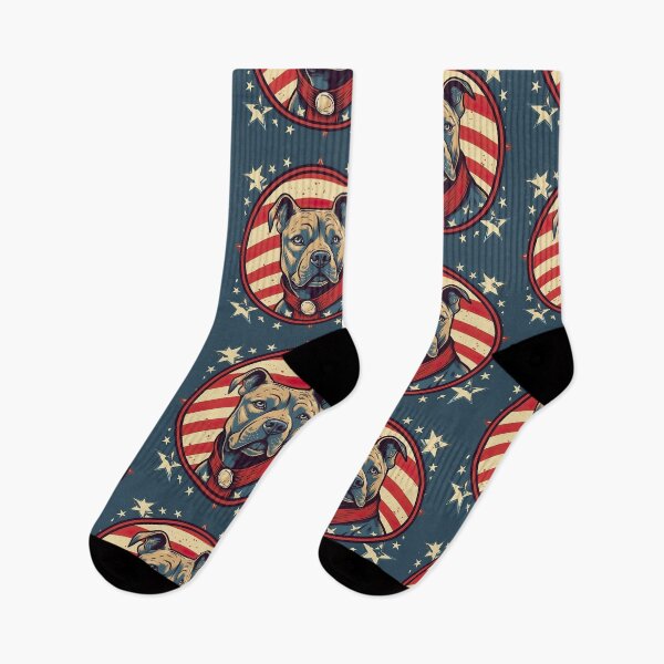 Item preview, Pitbull Dog Red White Blue Patriotic American Flag 4th of July designed and sold by Lovedogz4life.