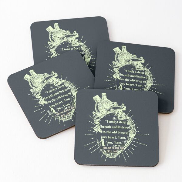 Item preview,  The Bell Jar quote by Sylvia Plath: I took a deep breath and listened to the old brag of my heart... designed and sold by artbleed.