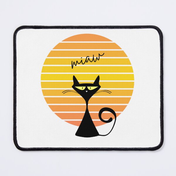 Item preview, Cute Cat With Retro Colorful sunburst Background designed and sold by alaasobhi.