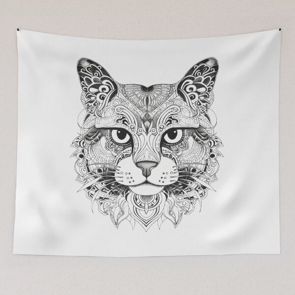 Item preview, Elegant black and white CAT designed and sold by LoLovi.