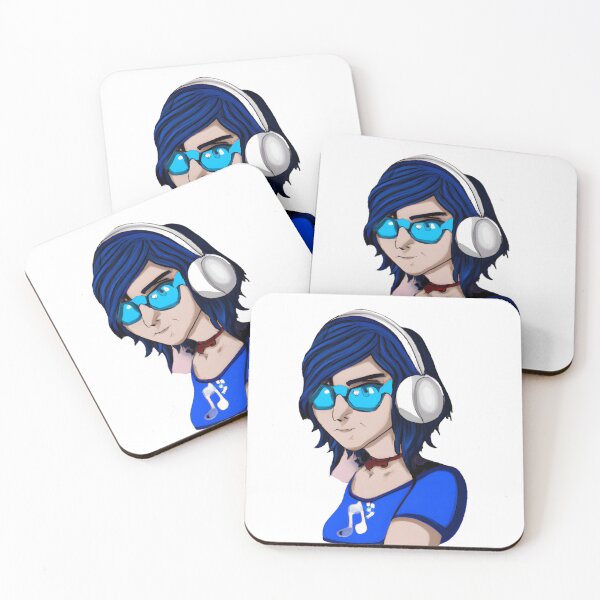 Item preview, girl with glasses and headphones designed and sold by JAFMArt.