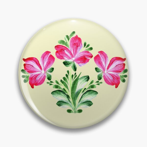 Item preview, Ukrainian art Petrykivka art Ukrainian pink flowers bouquet designed and sold by Sunflower-7.