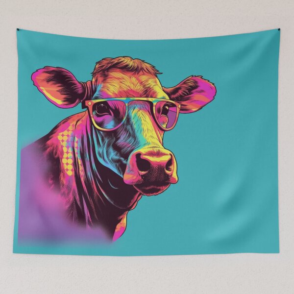 Item preview, Cow wearing Glasses designed and sold by FabrikPrint.