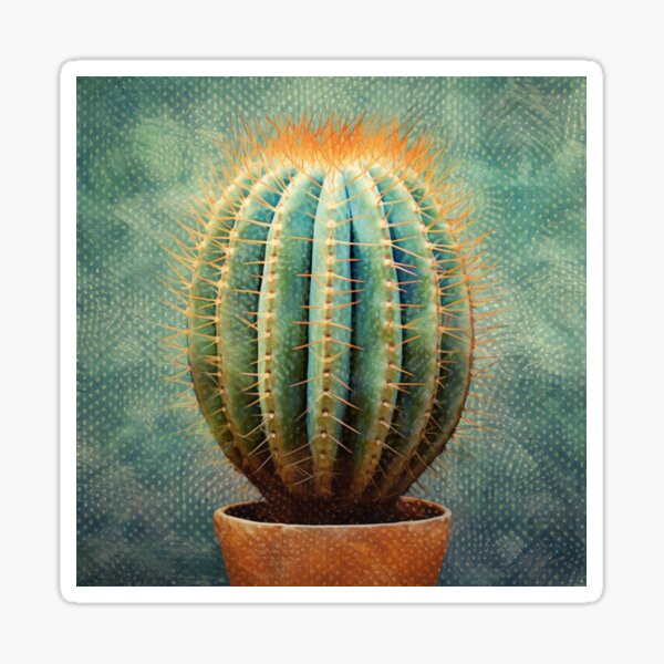 Cactus In Pot Sticker