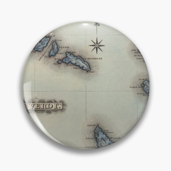 Item preview, Vintage Cape Verde Map (1823) designed and sold by BravuraMedia.