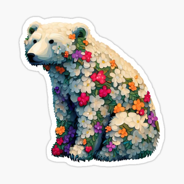 Aesthetic Polar Bear Sticker - Embrace Arctic Beauty PNG Sticker