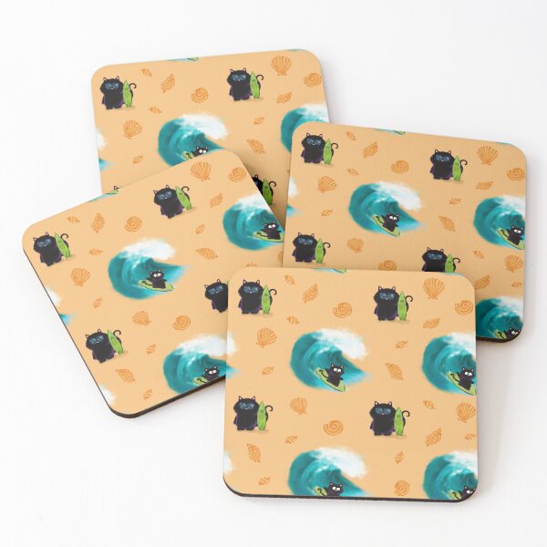 Item preview, Smudge and the Surf - Seamless Pattern, Orange designed and sold by mwkairos.