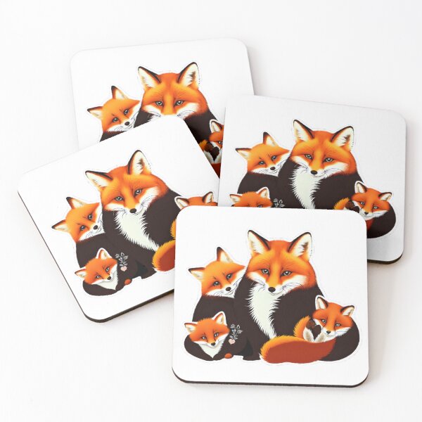 Item preview, Cute Baby Foxes and Mommy Fox designed and sold by Zeph1.