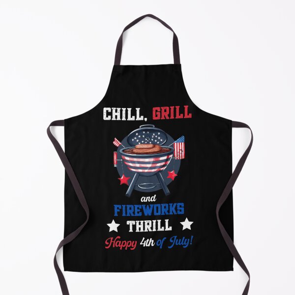 Item preview, Chill Grill and Fireworks Thrill Happy 4th of July Funny designed and sold by lesvalises.