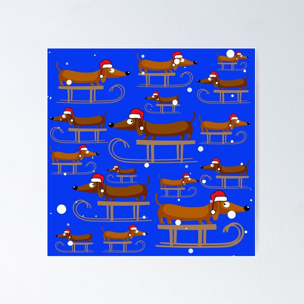 Item preview, Dachund Through The Snow designed and sold by Mrsbirks.