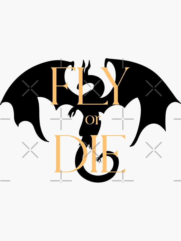 Fourth Wing Fly or Die Vinyl Sticker 