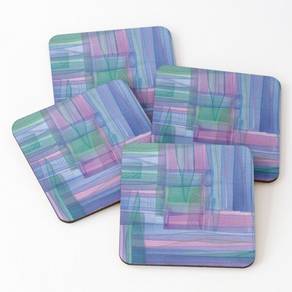 Item preview, Blue Violet Turquoise Layered Abstraction designed and sold by Alexandria Levin.