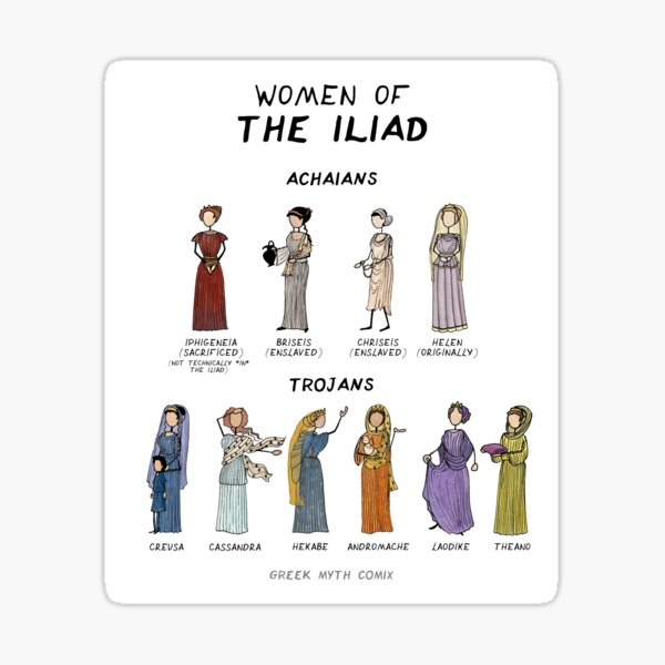 Item preview, Women of the Iliad - technically correct version - Greek Myth Comix designed and sold by GreekMythComix.