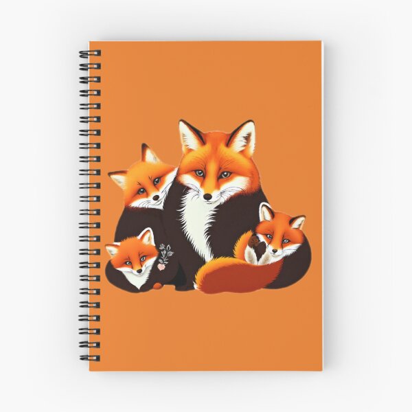 Item preview, Cute Baby Foxes and Mommy Fox - Neutral Orange Background designed and sold by Zeph1.