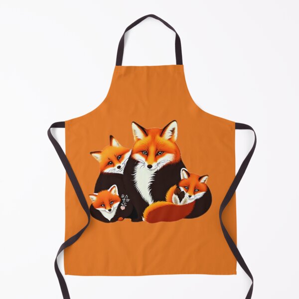 Item preview, Cute Baby Foxes and Mommy Fox - Neutral Orange Background designed and sold by Zeph1.