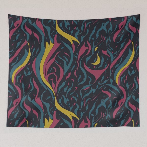 Item preview, Modern Abstract Pattern Blue, Yellow, Red designed and sold by DesignCentrum.