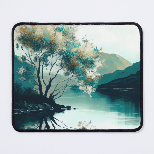 Item preview, Gold and Blue Lake Reflections designed and sold by TheArtMage.