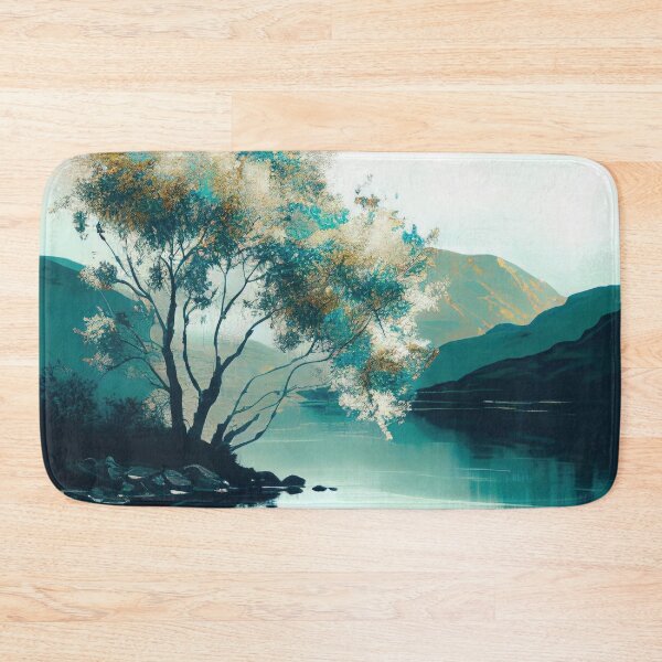 Item preview, Gold and Blue Lake Reflections designed and sold by TheArtMage.
