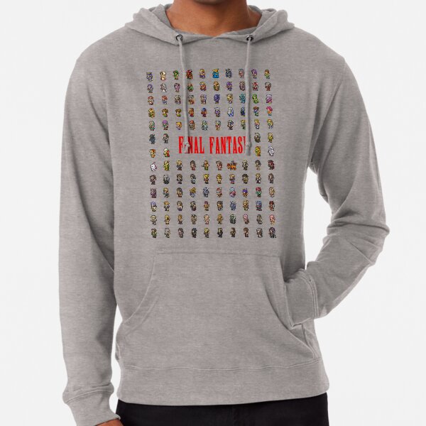 Final Fantasy Sprites through the ages Lightweight Hoodie