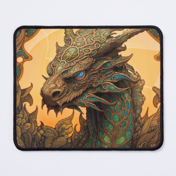 Item preview, Art Nouveau Dragon designed and sold by berubettoart.