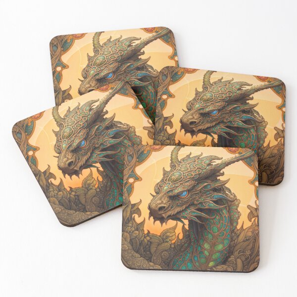 Item preview, Art Nouveau Dragon designed and sold by berubettoart.
