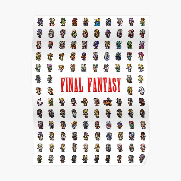 Final Fantasy Sprites through the ages Poster