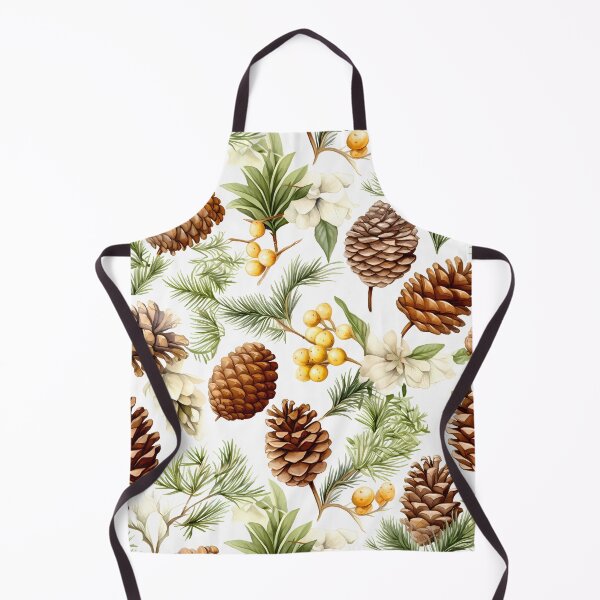 Item preview, Naturecore Pine Cones Pattern: Cute Mossy Green Berries & Branches designed and sold by GiveMeMood.