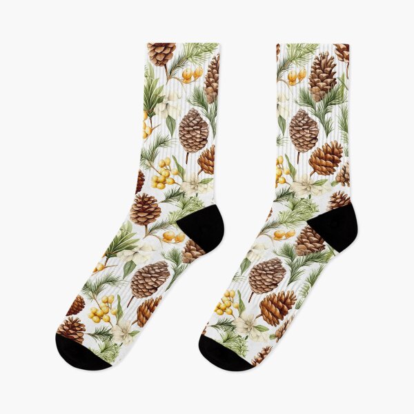 Item preview, Naturecore Pine Cones Pattern: Cute Mossy Green Berries & Branches designed and sold by GiveMeMood.