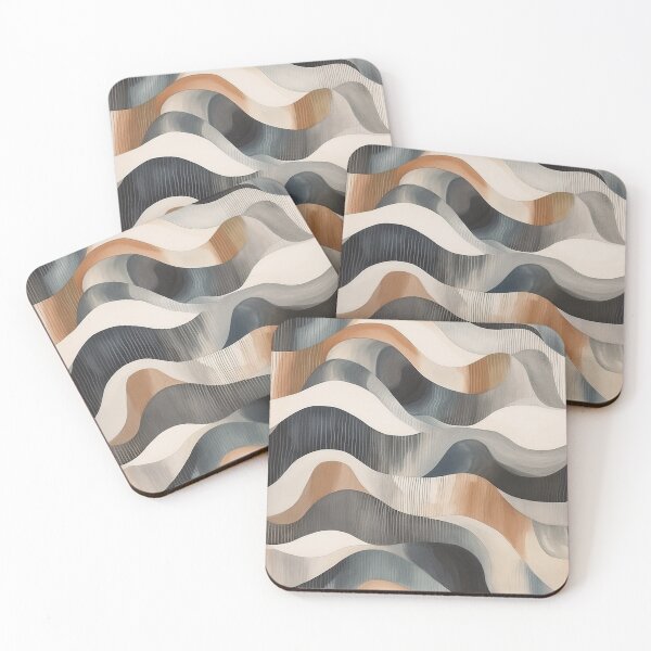 Item preview, Waves and Lines in Tan,Brown, and Gray designed and sold by Monochrome-Dog.