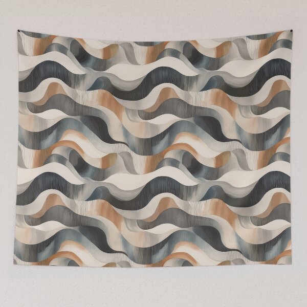 Item preview, Waves and Lines in Tan,Brown, and Gray designed and sold by Monochrome-Dog.