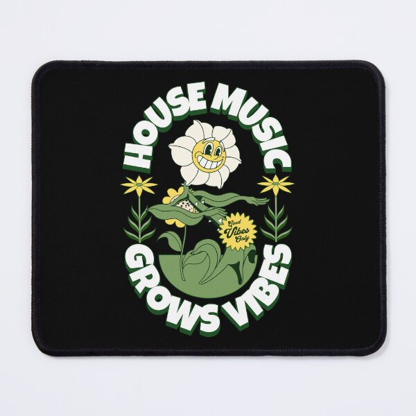 Item preview, HOUSE MUSIC  - Grows Vibes (White/Green/Yellow)  designed and sold by Discothreadz.