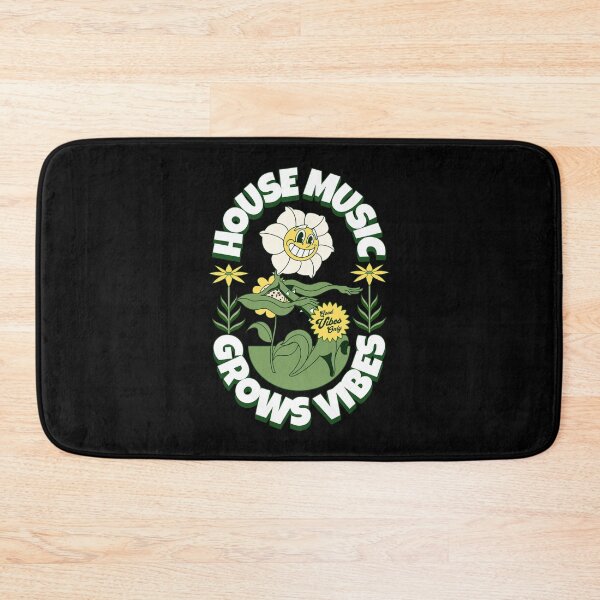 Item preview, HOUSE MUSIC  - Grows Vibes (White/Green/Yellow)  designed and sold by Discothreadz.