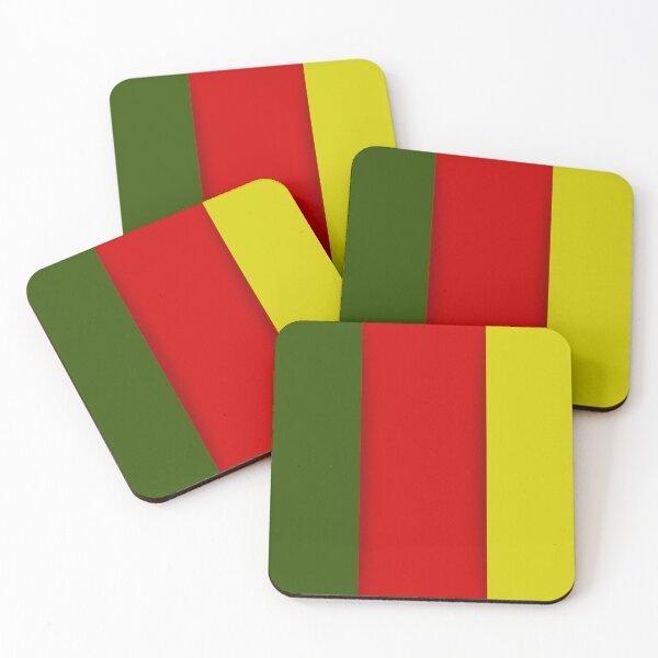 Item preview, Green Red Yellow Rectangle Artistic Pattern Design designed and sold by signshirtz.