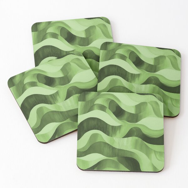 Item preview, Waves and Lines in Green designed and sold by Monochrome-Dog.