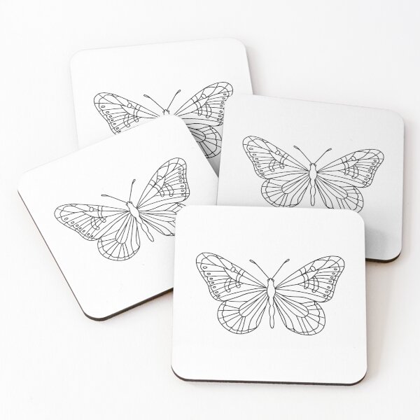 Item preview, Paper Kite Butterfly Line Drawing | Bug Art designed and sold by antmuzic.