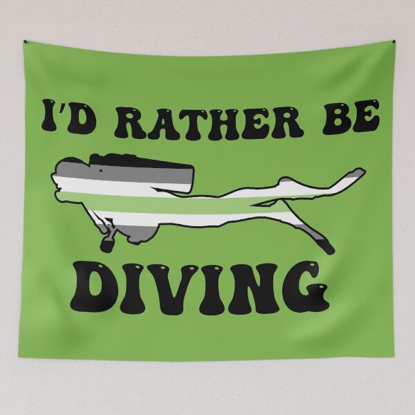 Item preview, I'd Rather Be Diving: Agender Pride designed and sold by Zia Frazier.