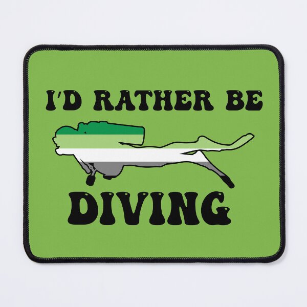Item preview, I'd Rather Be Diving: Aromantic Pride designed and sold by Zia Frazier.