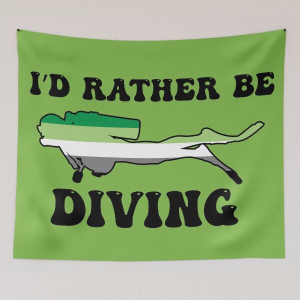 Item preview, I'd Rather Be Diving: Aromantic Pride designed and sold by Zia Frazier.