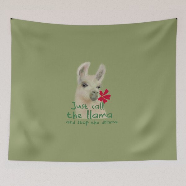 Item preview, Llama Drama with Flower designed and sold by Ale's Art.