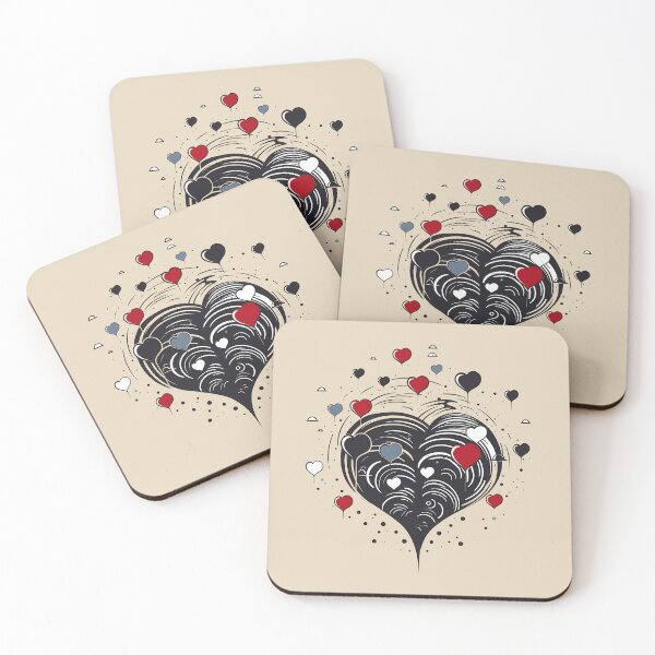 Item preview, Black and White Hearts designed and sold by Czajnikolandia.