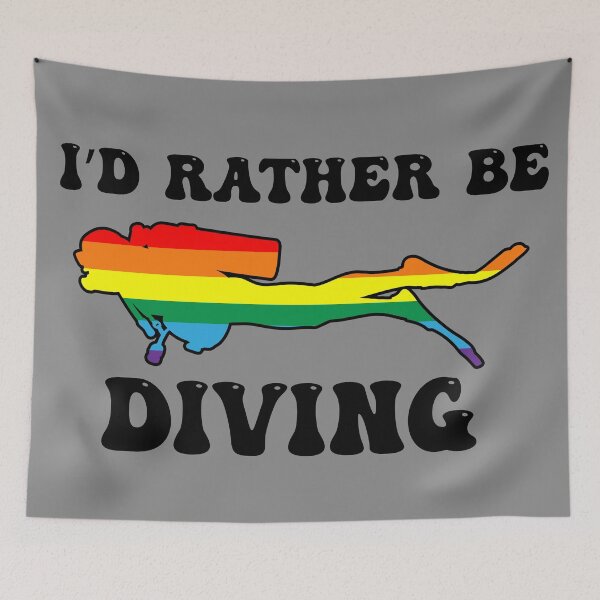 Item preview, I'd Rather Be Diving: Gay Pride designed and sold by Zia Frazier.